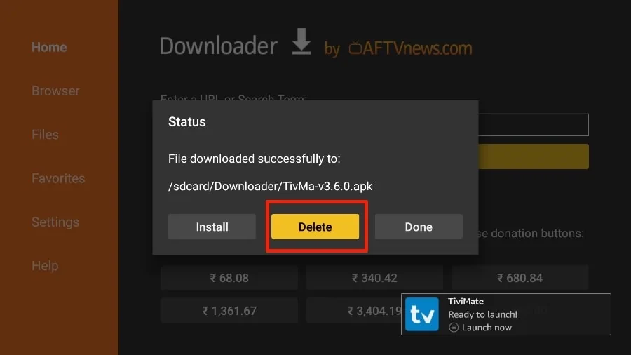 Delete Apk File